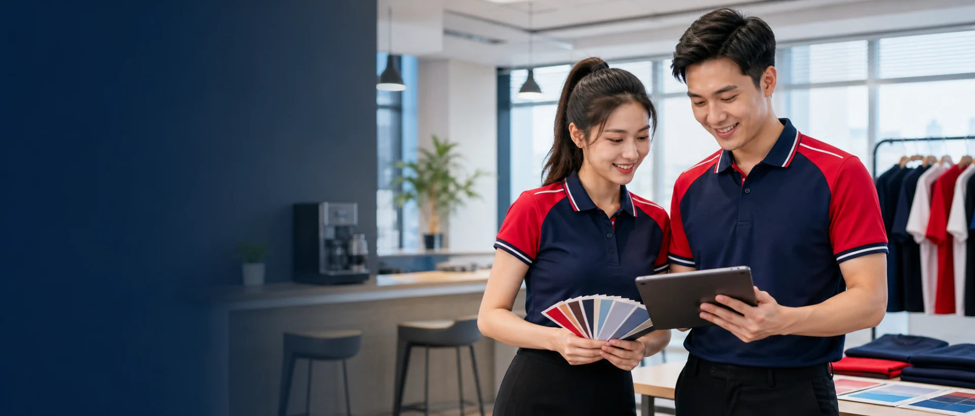 Tư vấn mẫu áo polo đồng phục Nguyên Khang